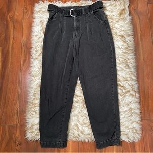 H&M black wash mom jean